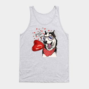 siberian husky spread love Tank Top